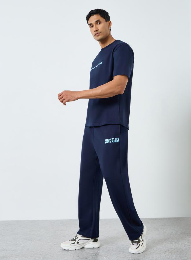 Styli Men Slogan Print T-Shirt and Joggers Co-Ords - Image 2